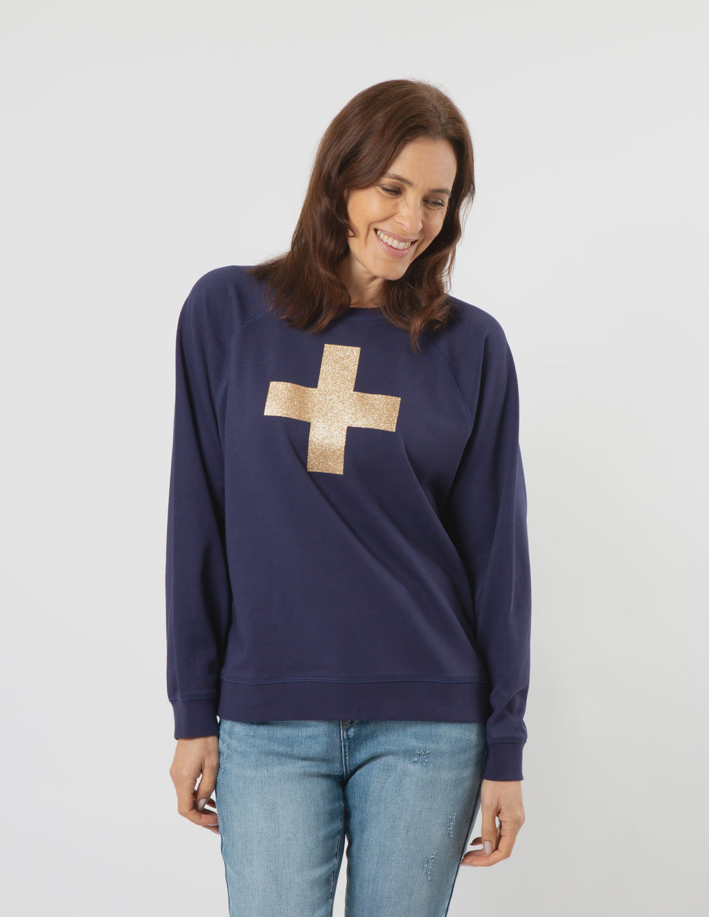 Everyday Sweater Navy/Gold
