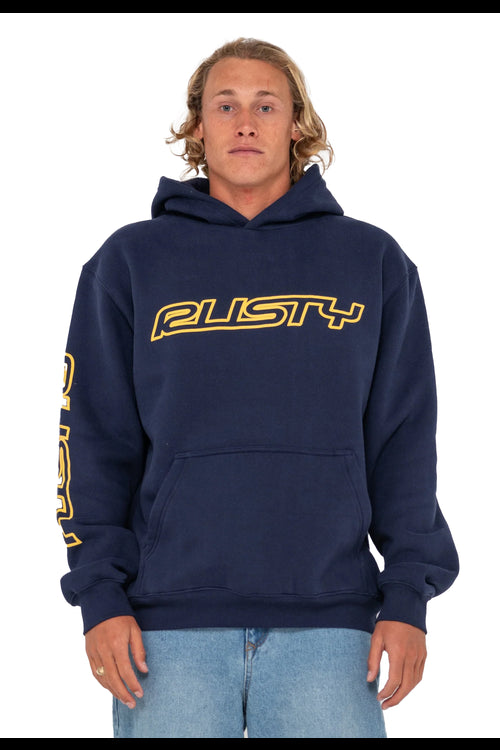 Shoulda Shrug Relaxed Super Fleece Hood - Navy