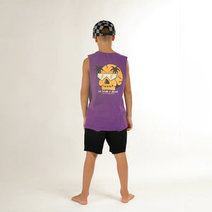 Future Is Bright Mussle Tee - Purple