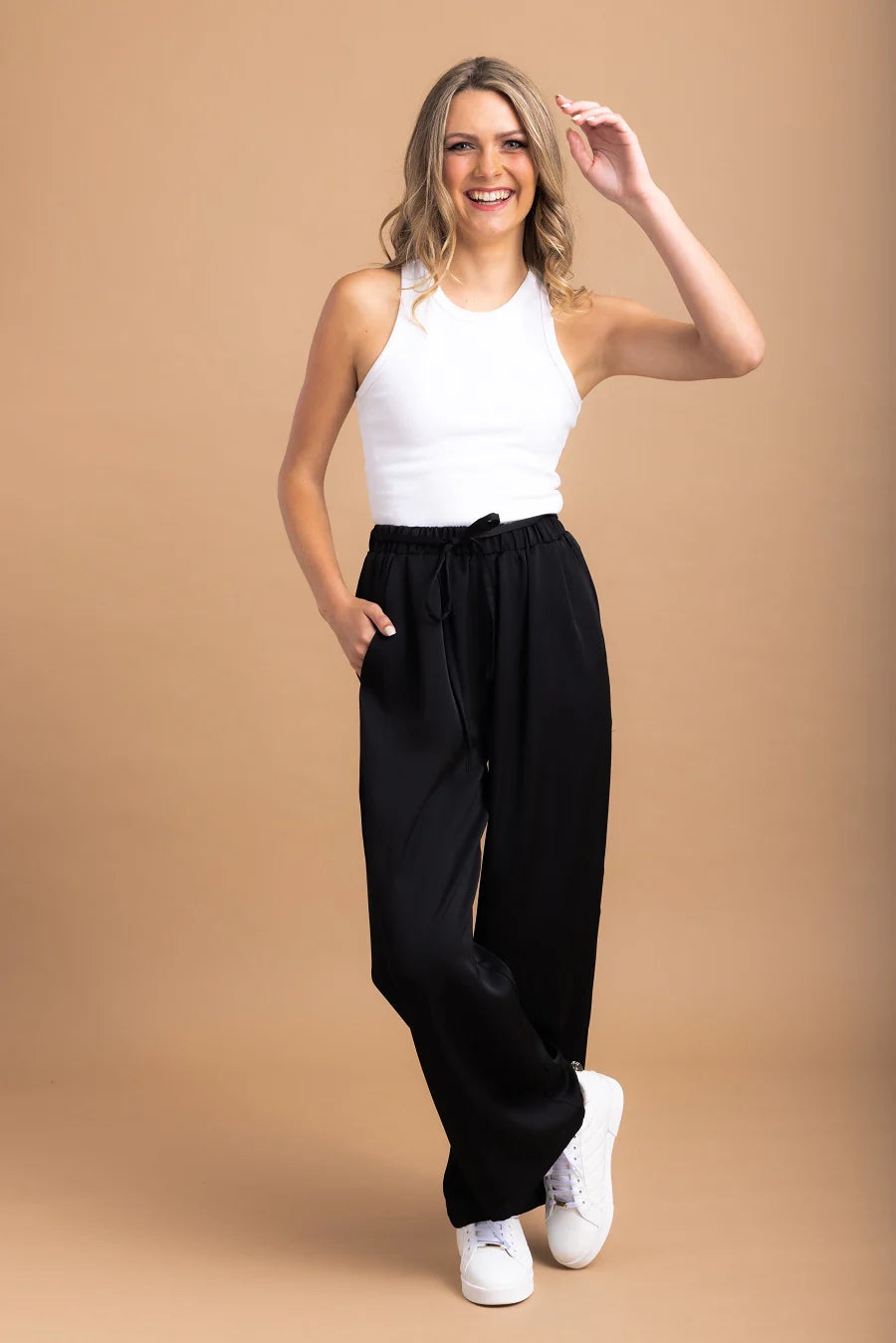 Everleigh Wide Leg Pant - Black