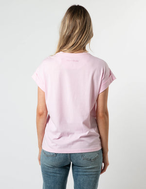 Cuff Sleeve T-Shirt - Candy Malibu