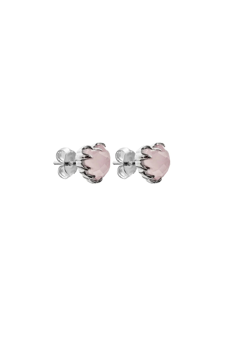 Love Claw Earrings-Rose Quartz