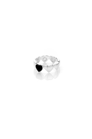 Band of Hearts Ring-Onyx