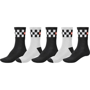 Checker Crew Sock-Black/White (7-11)
